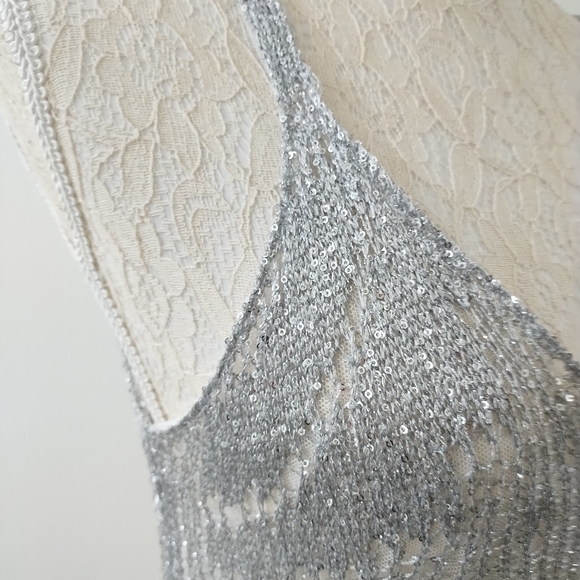 ZARA SEE THROUGH  LONG EVENING DRESS - Picture 4 of 11